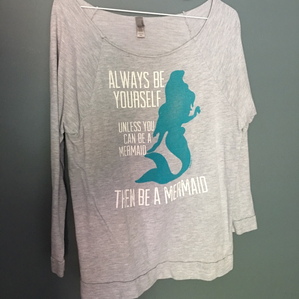 Next Level Off-the-shoulder Mermaid Sweatshirt